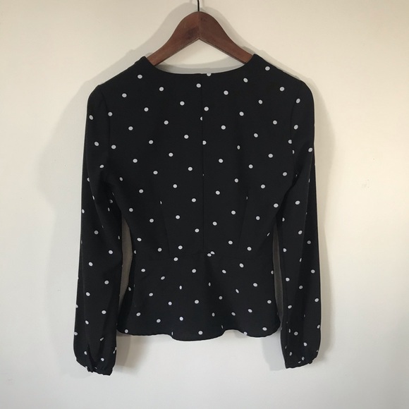 Dynamite Black and White Polka Dot Blouse - Picture 5 of 7
